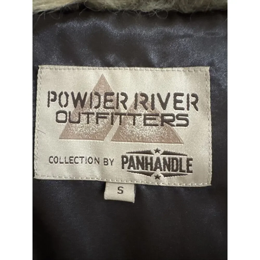 Powder River Outfitters Faux Fur Vest - Woman’s S  - Y2K Boho Indie